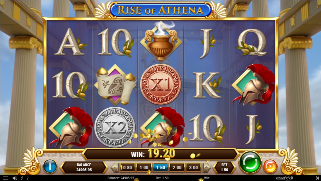 Видео-слоты «Rise of Athena» на сайте популярного казино Вулкан Бет»